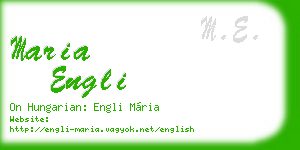 maria engli business card